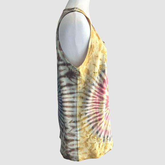 Tomcat Tie Dye Creations Women's Crumple/Circle Design Tank Multi, NWT-Size L - Picture 4 of 6